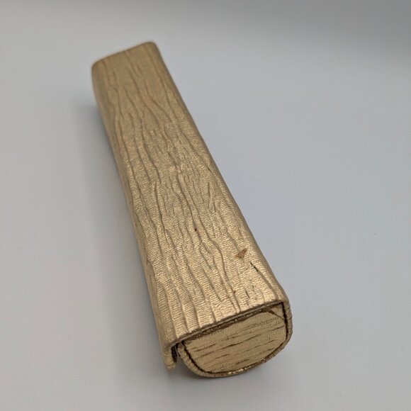 Estée Lauder Vintage Gold Textured Long Lipstick Case w/ Mirror 6.25", Very RARE - Picture 4 of 9